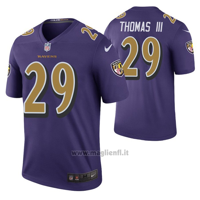 Maglia NFL Legend Baltimore Ravens Earl Thomas Ii Color Rush Viola